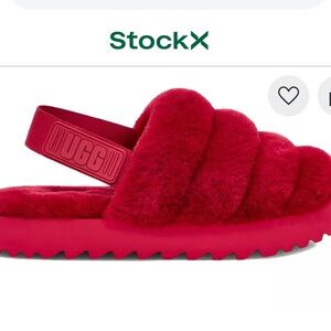 UGG Super Fluff Slipper in Red